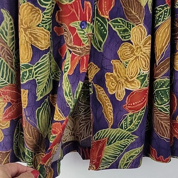 Alfred Dunner Tropical Multicolored Floral Midi Skirt (Read Might be 10/12) 14 - Picture 5 of 9